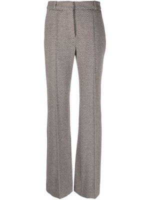The Mannei pressed-crease straight-leg trousers - Grey