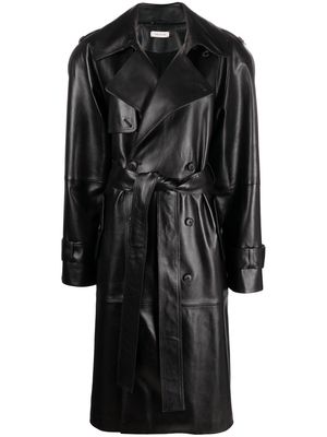 The Mannei Soria tailored leather coat - Black