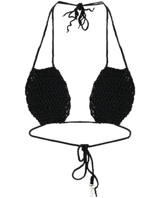 The Mannei Ter knitted bikini top - Black