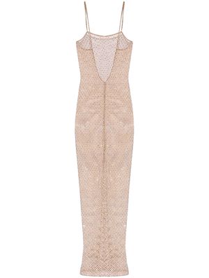 The Mannei Troyes beaded maxi dress - Neutrals