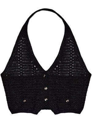 The Mannei Tya crochet vest - Black