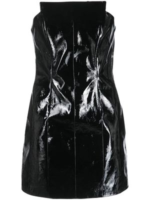 The Mannei Vigo patent-leather minidress - Black
