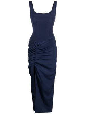The Mannei Wishaw ruched midi dress - Blue