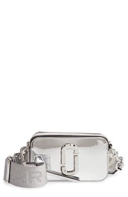 The Marc Jacobs The Snapshot Mirrored Faux Leather Crossbody Bag in Silver