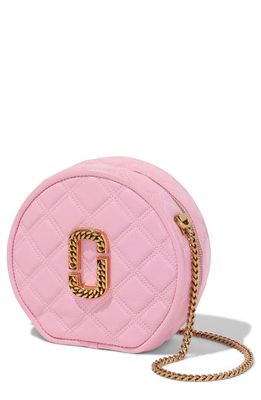 The Marc Jacobs The Status Quilted Leather Crossbody Bag in Powder Pink