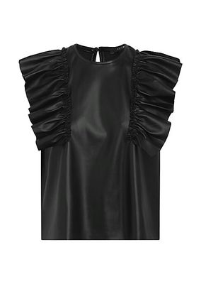 The Margot Faux Leather Top