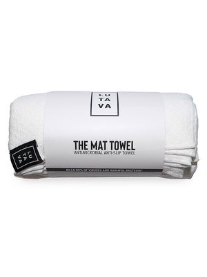 The Mat Towel - Antimicrobial Fitness Towel With Silicone Dots - White - White