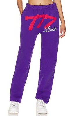 The Mayfair Group 777 Luck Sweatpant in Purple