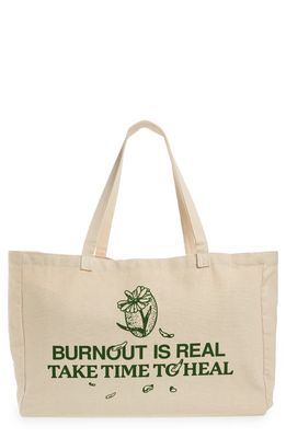 THE MAYFAIR GROUP Burnout is Real Canvas Tote in Cotton