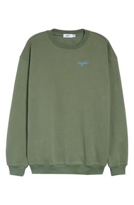 THE MAYFAIR GROUP Don't Wait To Celebrate Crewneck Sweatshirt in Sage Green