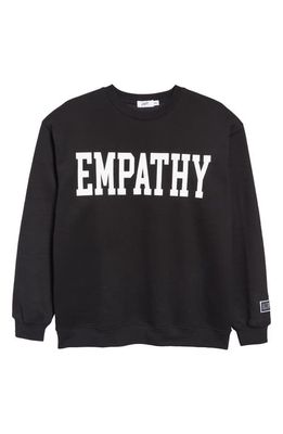 THE MAYFAIR GROUP Empathy Always Crewneck Sweatshirt in Black