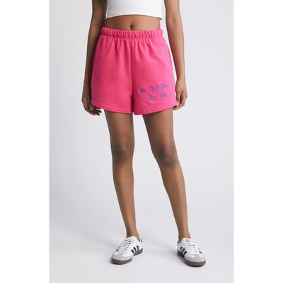 THE MAYFAIR GROUP It's Not You Graphic Sweat Shorts in Pink 