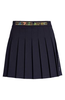 THE MAYFAIR GROUP Mayfair Art Club Tennis Skirt in Navy