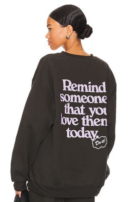 The Mayfair Group Somebody Loves You Crewneck in Charcoal