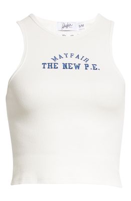 THE MAYFAIR GROUP The New P.E. Crop Cotton Tank Top in White