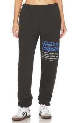 The Mayfair Group Ways To Show Empathy Sweatpants in Charcoal