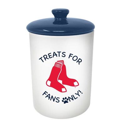 THE MEMORY COMPANY Boston Red Sox Pet Treat Canister in White