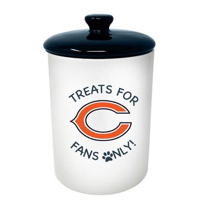 THE MEMORY COMPANY Chicago Bears Pet Treat Canister in White