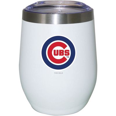 THE MEMORY COMPANY Chicago Cubs 12oz. Logo Stemless Tumbler in White