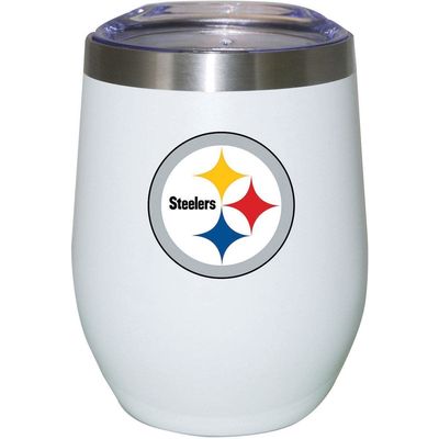 THE MEMORY COMPANY Pittsburgh Steelers 12oz. Logo Stemless Tumbler in White