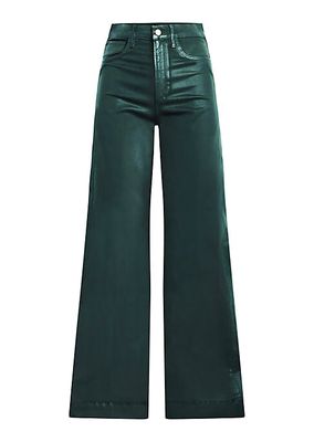 The Mia High-Rise Coated Wide-Leg Jeans