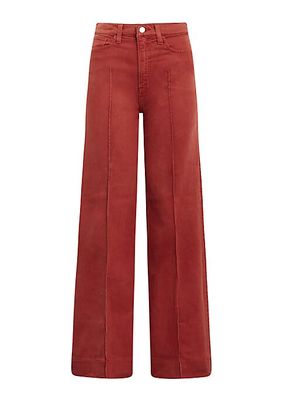The Mia Pintuck High-Rise Wide-Leg Jeans