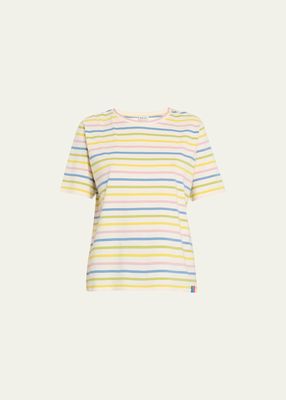 The Modern Rainbow Stripe Short-Sleeve Cotton T-Shirt