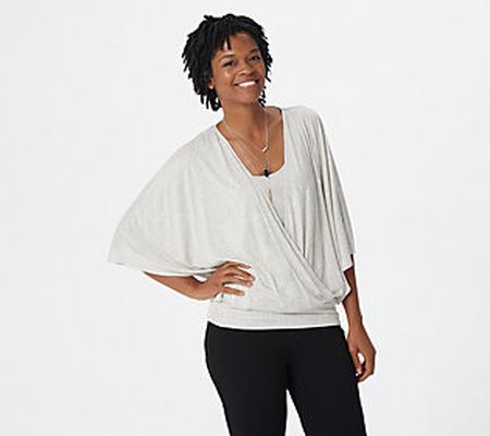 The Muses Closet Yummy Knit Top w/ Banded Bottom