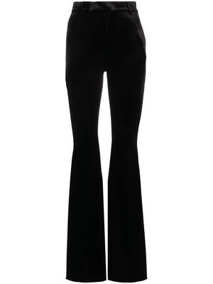 The New Arrivals Ilkyaz Ozel Colette velvet flared trousers - Black