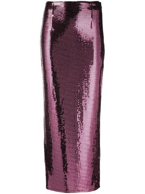 The New Arrivals Ilkyaz Ozel sequin-embellished maxi skirt - Pink