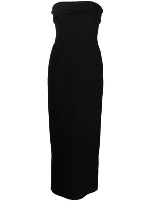 The New Arrivals Ilkyaz Ozel turn-up detail sleeveless long dress - Black