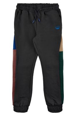 THE NEW Kids' Henderson Colorblock Organic Cotton Graphic Sweatpants in Black