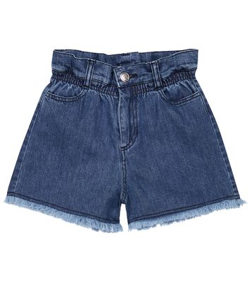 The New Society Allegria embroidered denim shorts