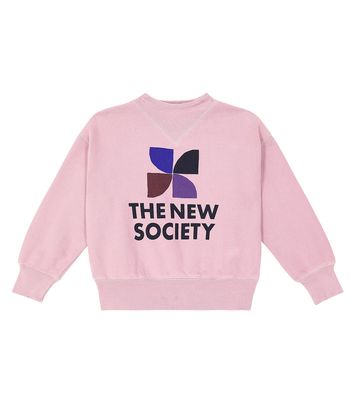 The New Society Amara logo cotton jersey sweatshirt