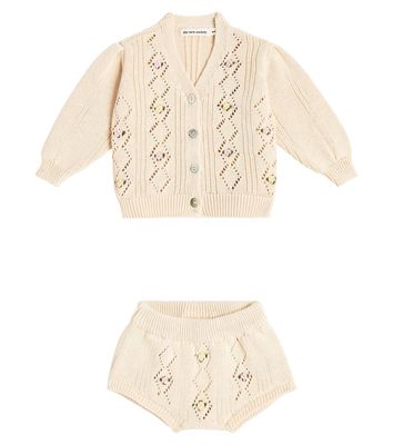 The New Society Baby Ambrose cotton cardigan and bloomers set