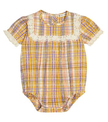The New Society Baby Andrea checked cotton-blend bodysuit