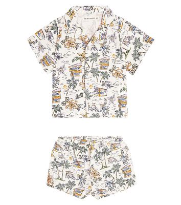The New Society Baby Belmont cotton shirt and shorts set