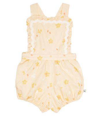 The New Society Baby Limoncello linen and cotton romper