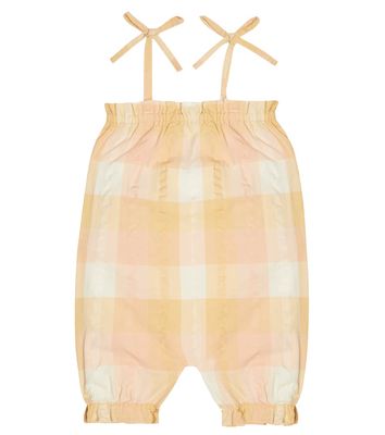 The New Society Baby Olimpia plaid cotton jumpsuit