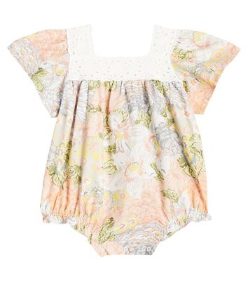 The New Society Baby Silver floral cotton playsuit