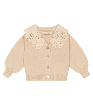 The New Society Baby Venera embroidered cotton cardigan