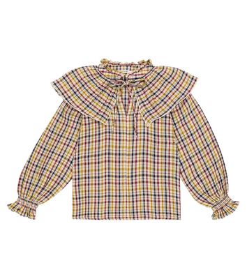 The New Society Berenice checked cotton top
