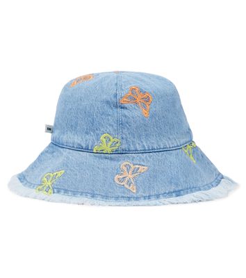 The New Society Burbank embroidered denim bucket hat