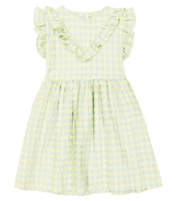 The New Society Canyon checked cotton-blend dress