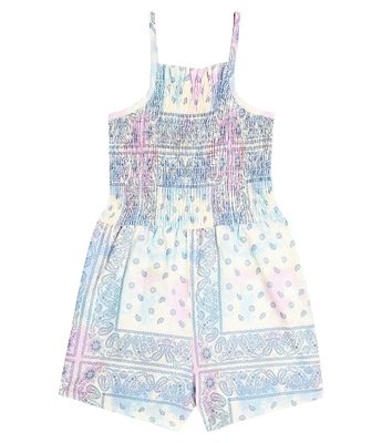 The New Society Downtown printed cotton playsuit