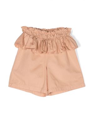 THE NEW SOCIETY Fiorella ruffled cotton shorts - Pink