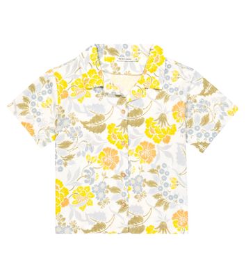The New Society Gianni floral linen and cotton shirt