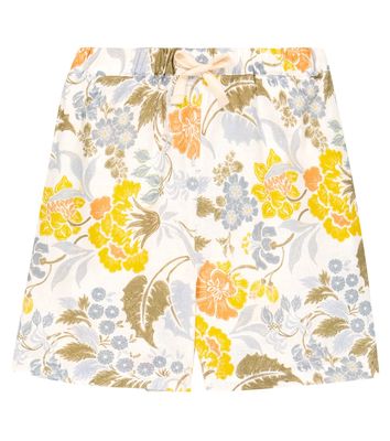 The New Society Gianni floral linen and cotton shorts