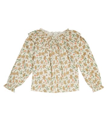 The New Society Indiana Olivia floral cotton muslin blouse