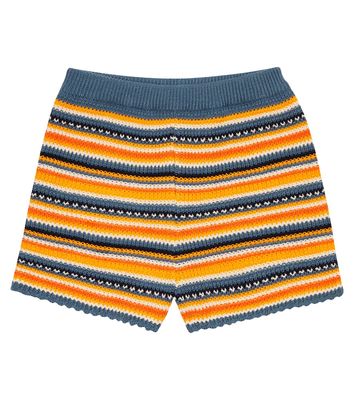 The New Society Marco striped cotton shorts